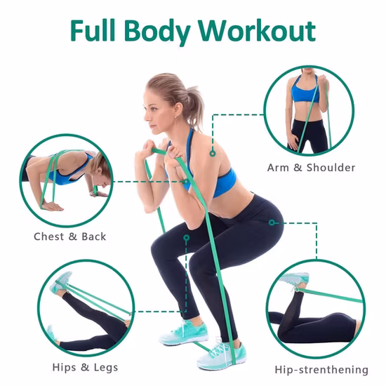 Fitnessgeräte, Fitness-Übungen, Yoga-Loop-Latex-Widerstandsbänder